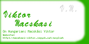 viktor macskasi business card